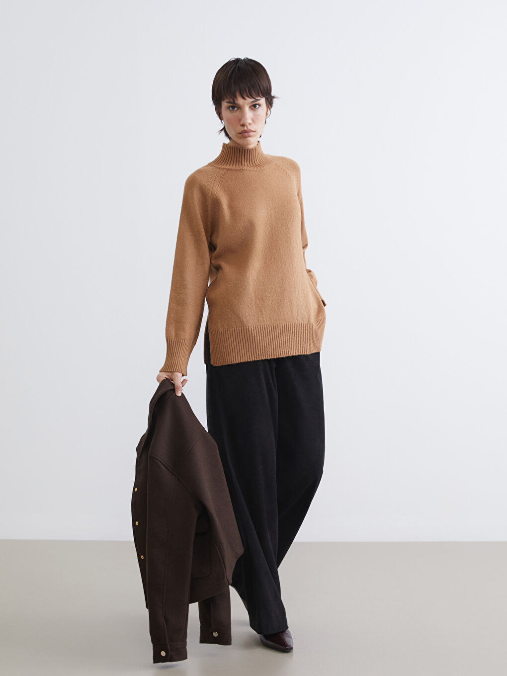 Woman BROWN Sweater-1