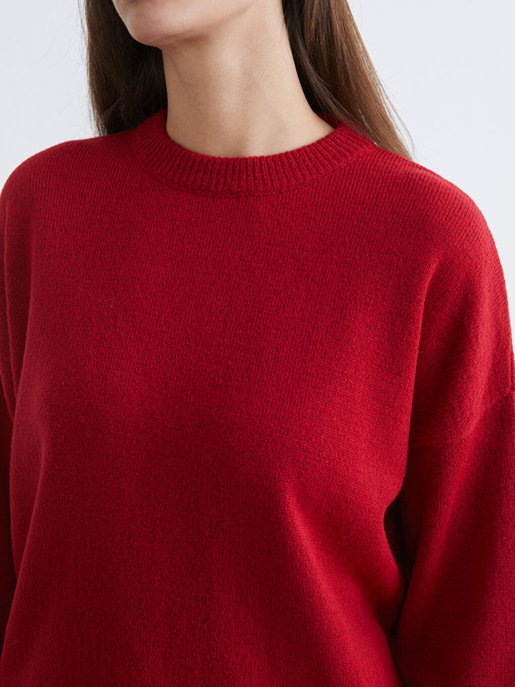 Crew Neck Oversize Women's Knitwear Sweater-2