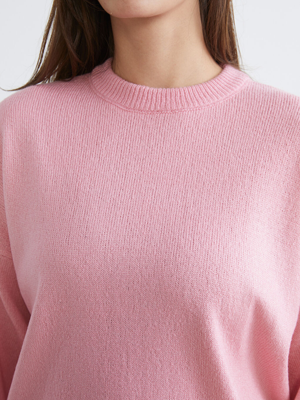 Crew Neck Oversize Women's Knitwear Sweater-2