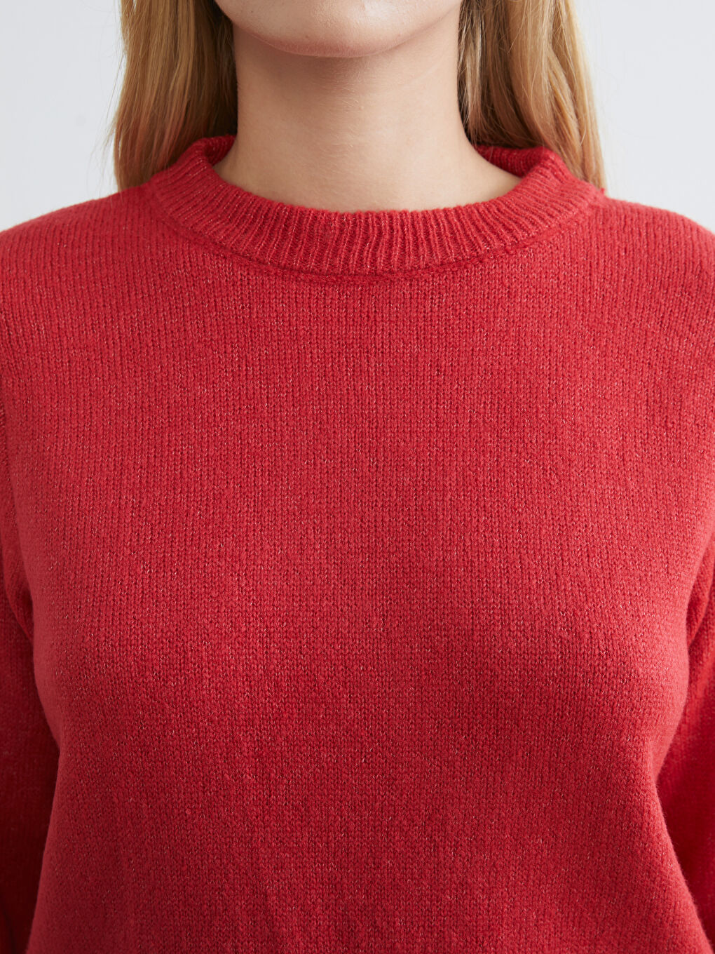 سترة تريكو بياقة دائرية للسيدات-2