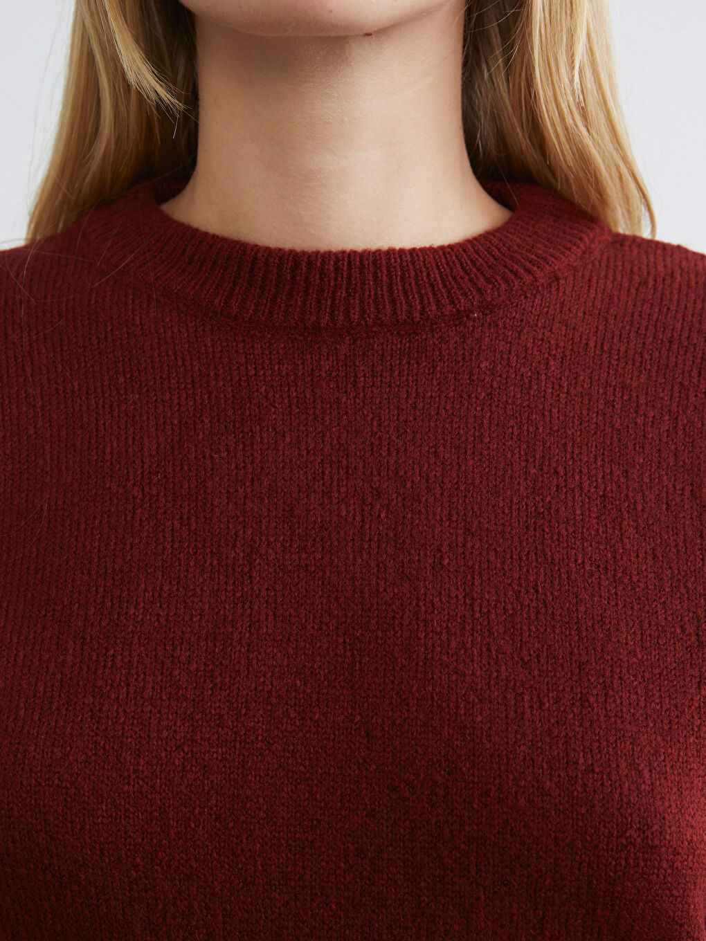 سترة تريكو بياقة دائرية للسيدات-2