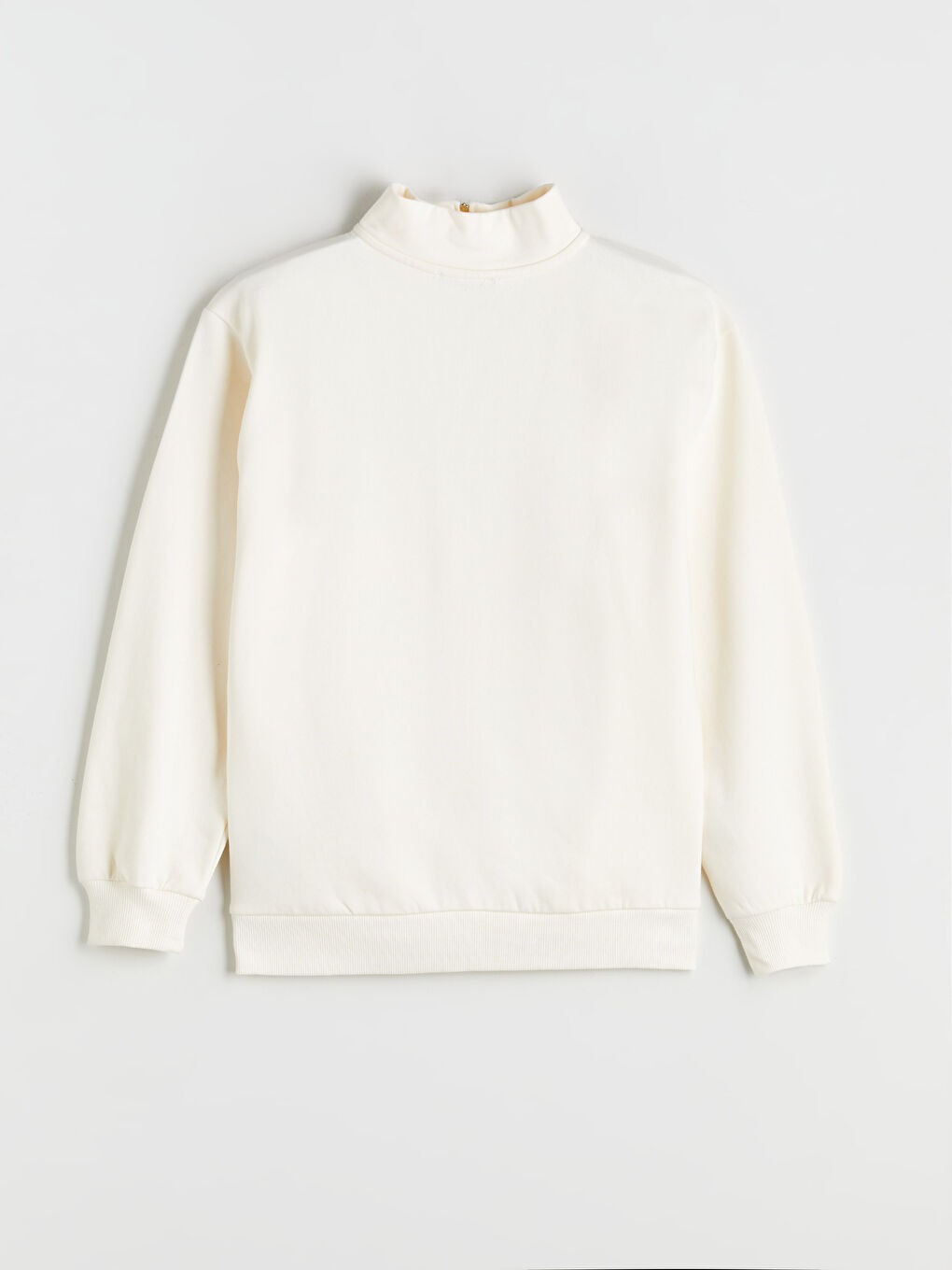 Толстый свитшот с вышивкой и воротником-труба оверсайз для женщин-6