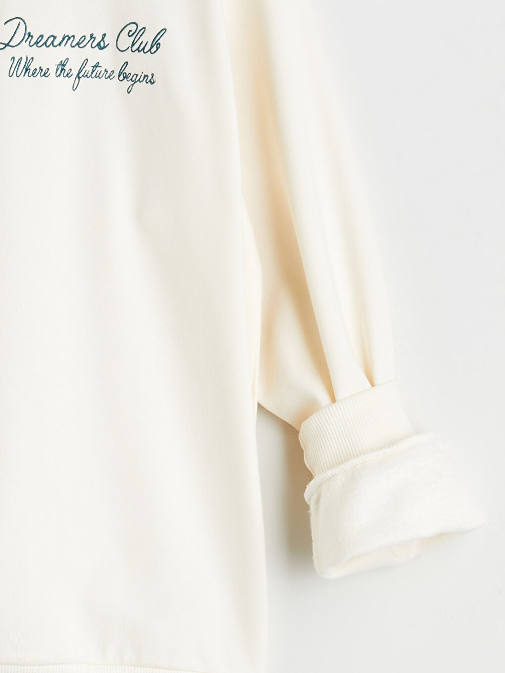 Толстый свитшот с вышивкой и воротником-труба оверсайз для женщин-7