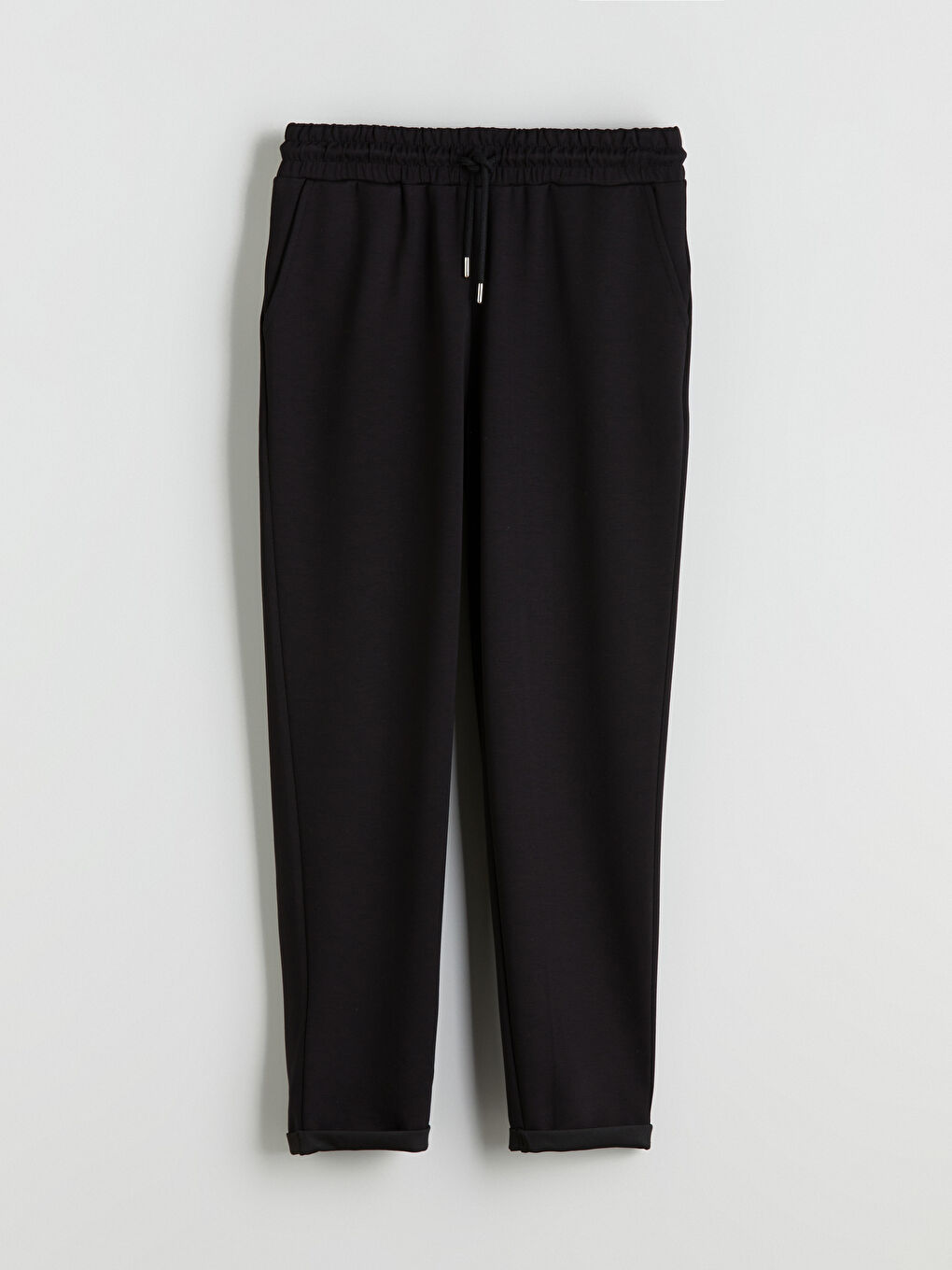 Siyah Beli Lastikli Kadın Eşofman Altı-4