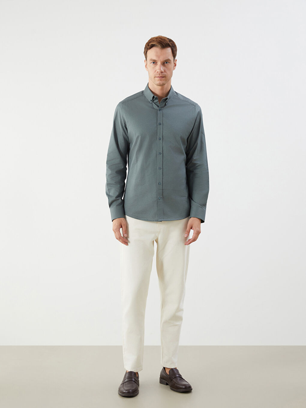 Men's Slim Fit Oxford Shirt-5