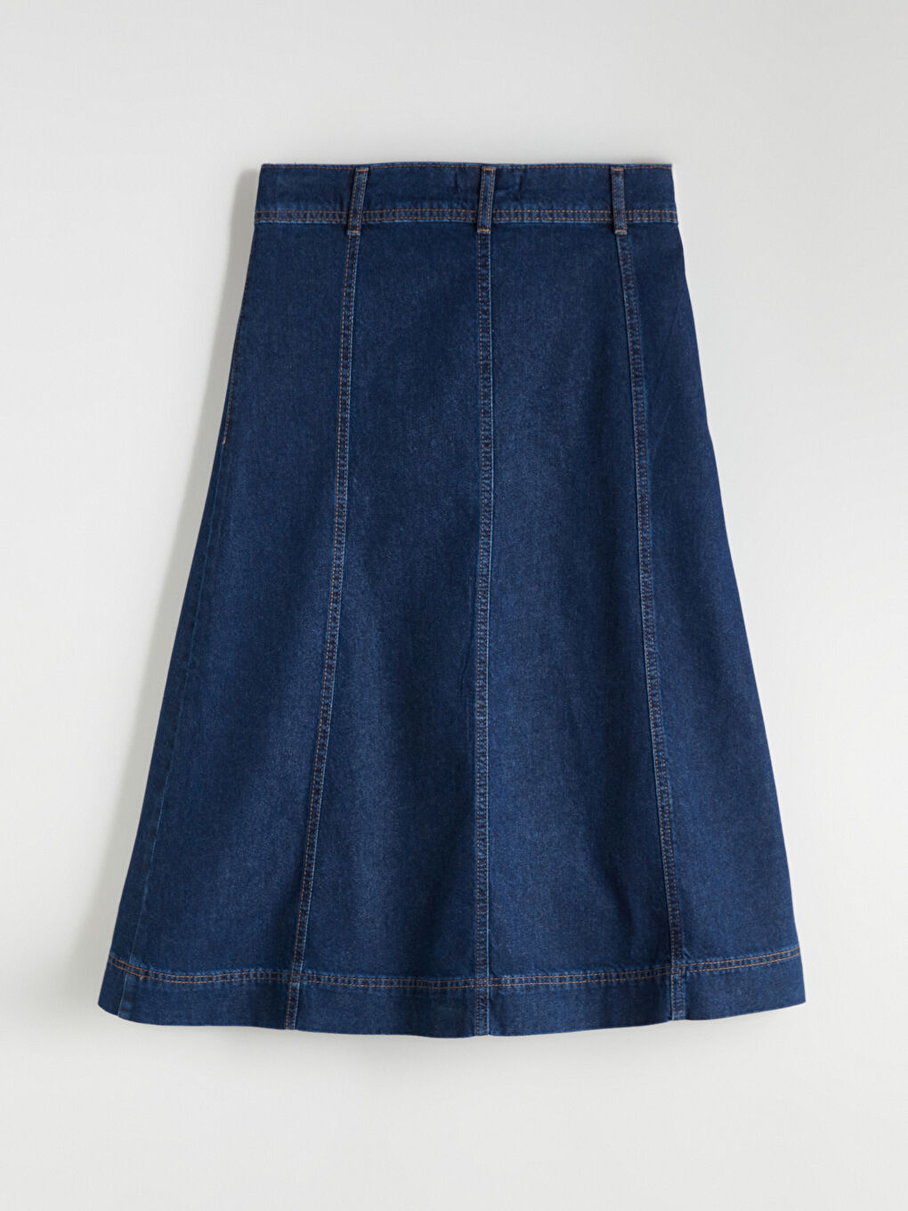 İndigo Loose Fit Jean Etek-9