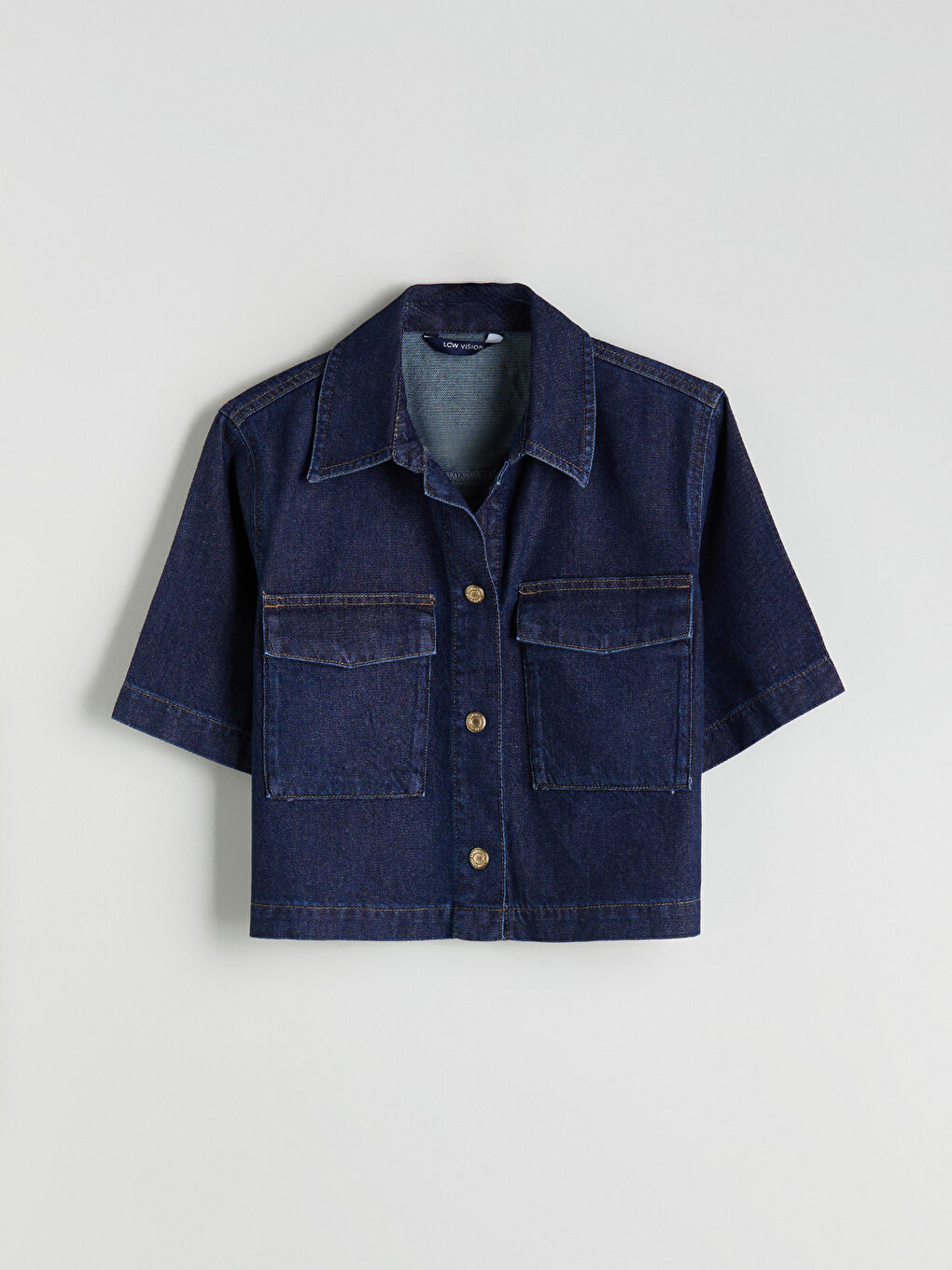 İndigo Regular Fit Kadın Jean Gömlek-4