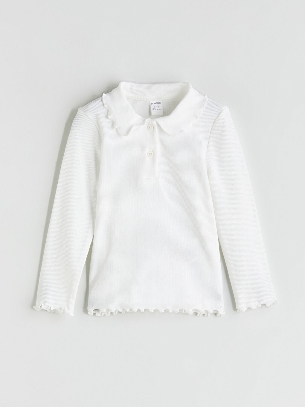 LCW Kids Baby Collar Girl T-Shirt -W5IC76Z1-R9J