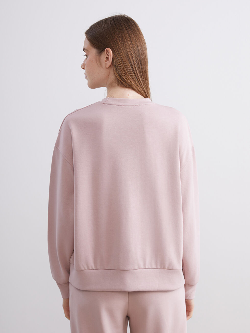 Crew Neck Printed Oversize Women's Sweatshirt-7