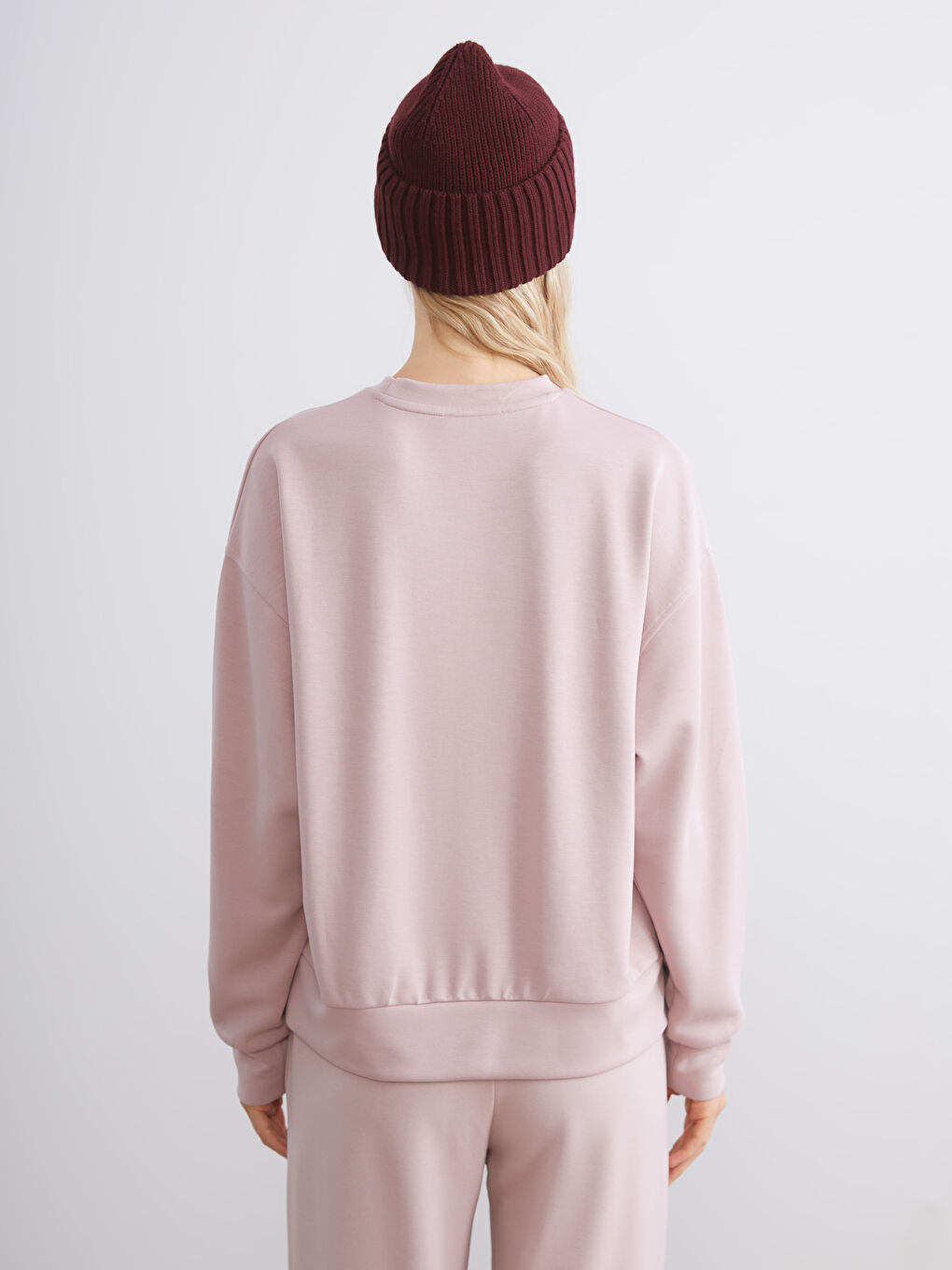 Crew Neck Printed Oversize Women's Sweatshirt-6