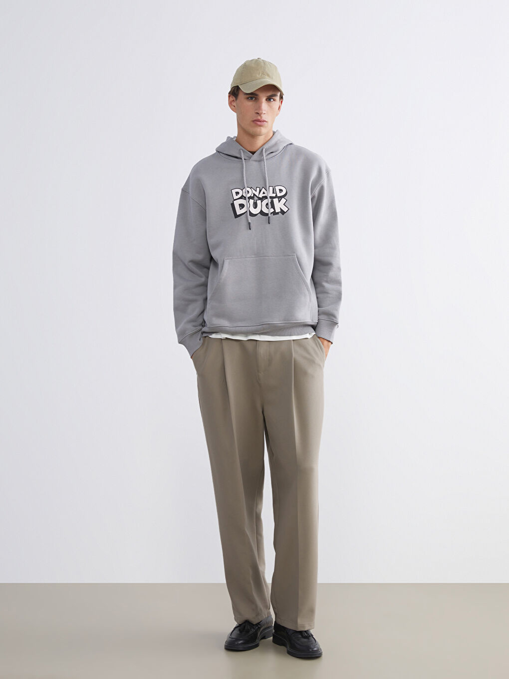 Sweatshirt à capuche GRIS Homme-1
