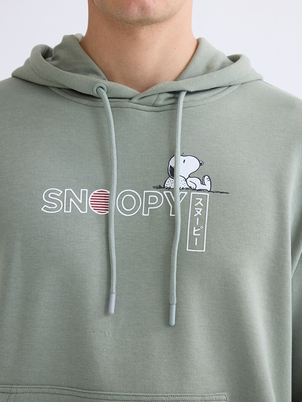 Long Sleeve Snoopy Printed Men's Hoodie-2