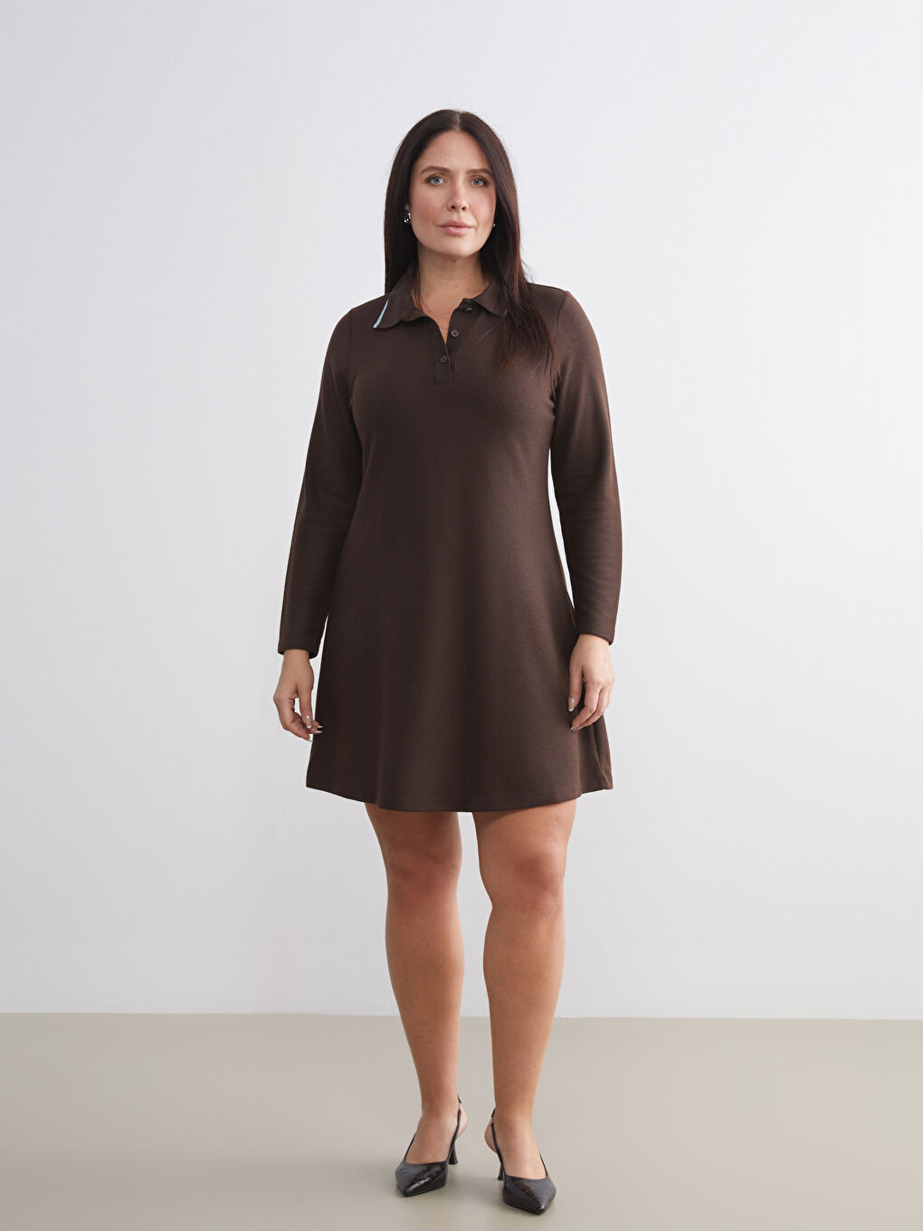 Polo Neck Mini Dress-1