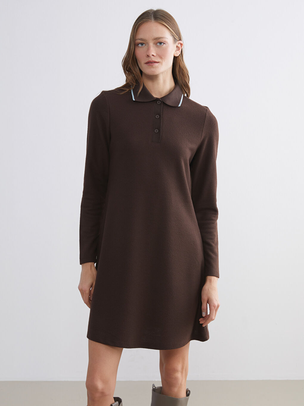 Polo Neck Mini Dress