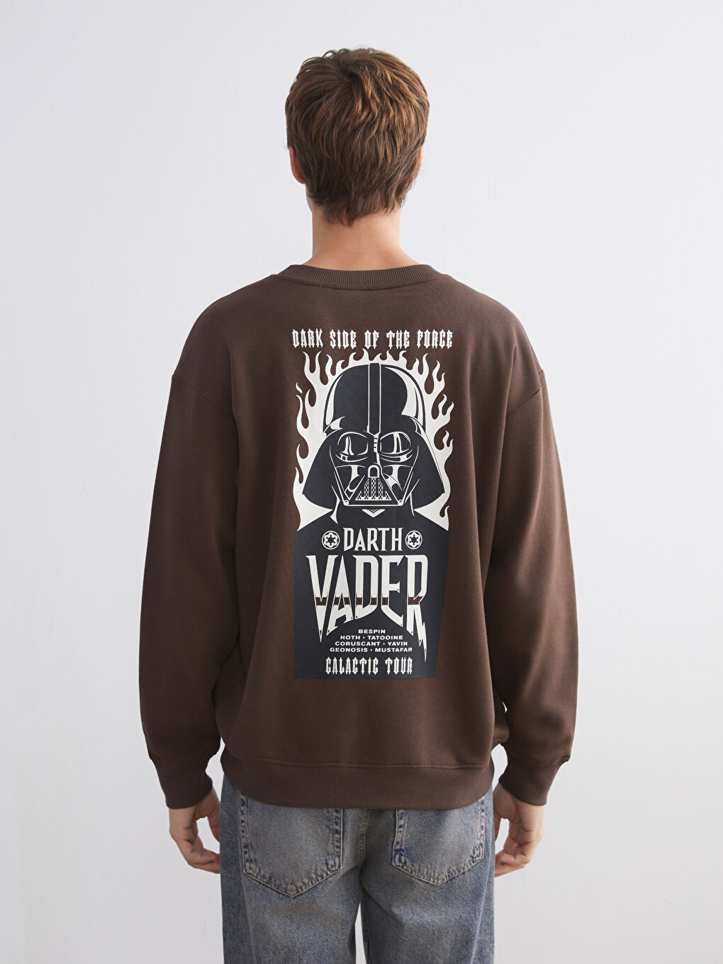 Crew Neck Long Sleeve Star Wars Printed Men's Sweatshirt-3