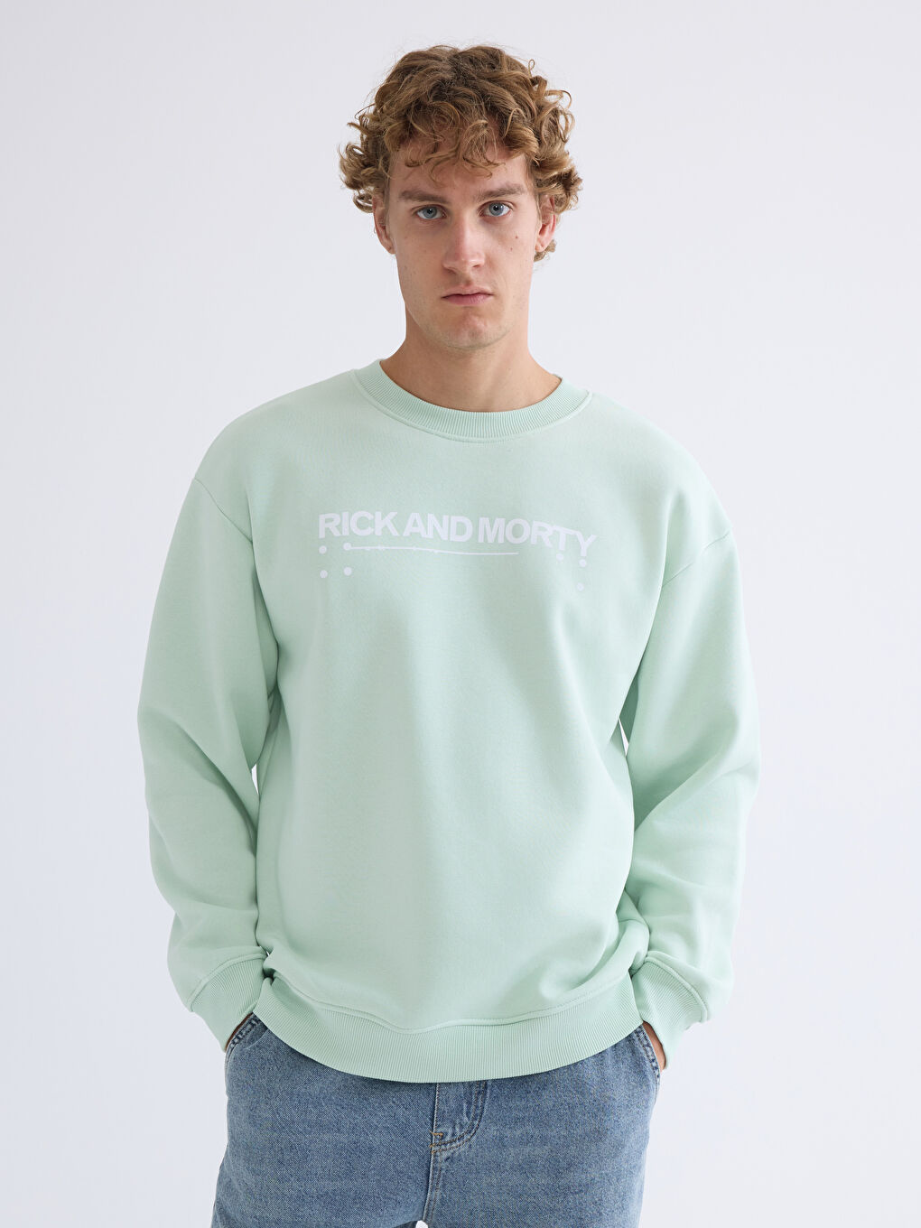 Sweat-Shirt Pour Hommes Imprimé Rick et Morty à Manches Longues et Col Rond