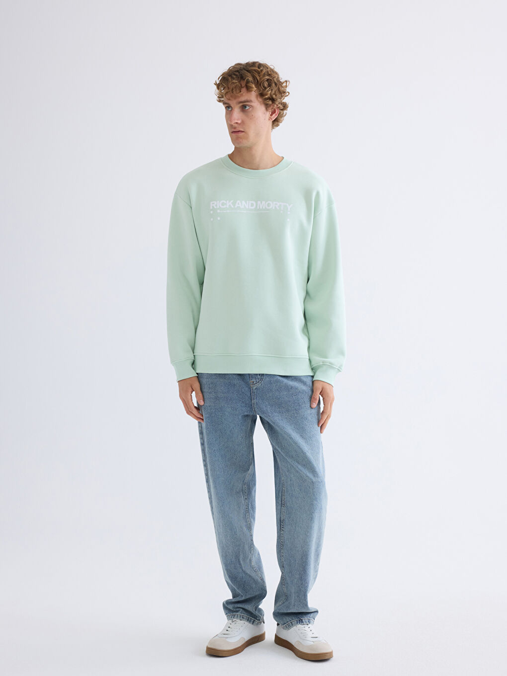 Sweat-Shirt Pour Hommes Imprimé Rick et Morty à Manches Longues et Col Rond-1