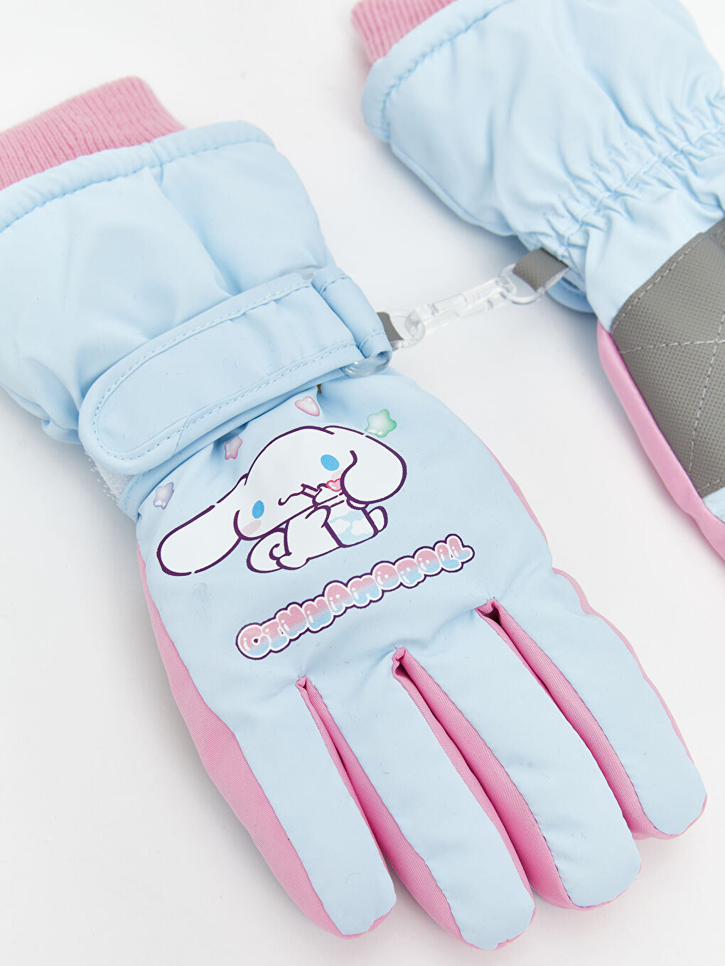 Mavi Cinnamoroll Baskılı Kız Çocuk Kar Eldiveni-1