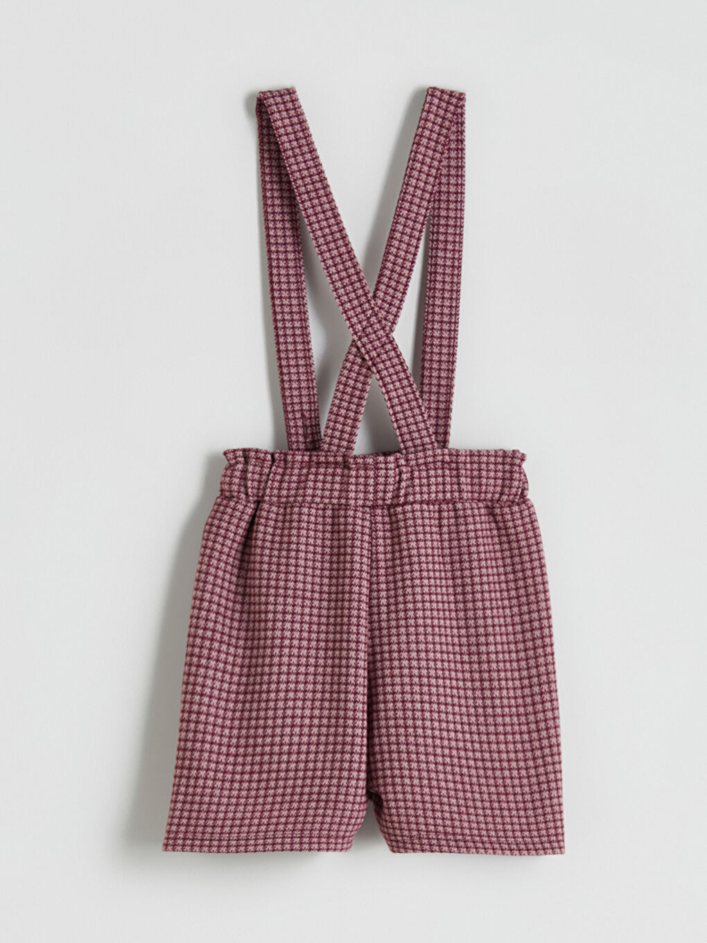 Bordo Beli Lastikli Kız Bebek Şort  ve Külotlu Çorap 2'li Takım-2