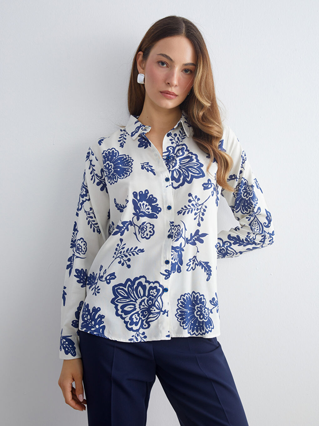 Floral Women's Shirt-3