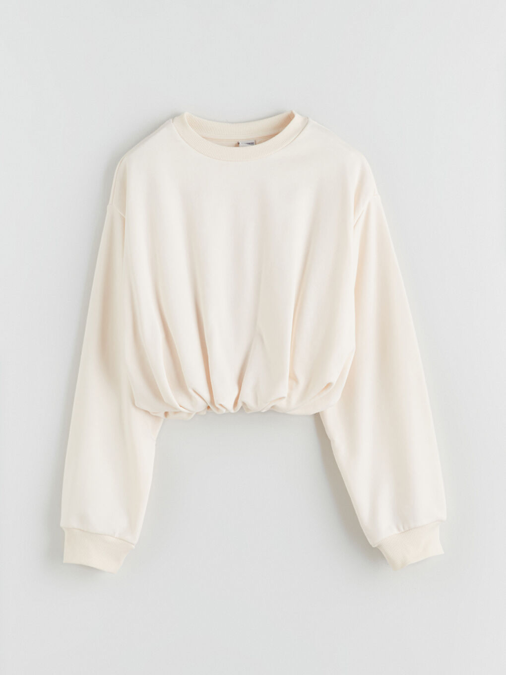 LCW Kids Basic Crew Neck Girl Sweatshirt -W5ID56Z4-FES