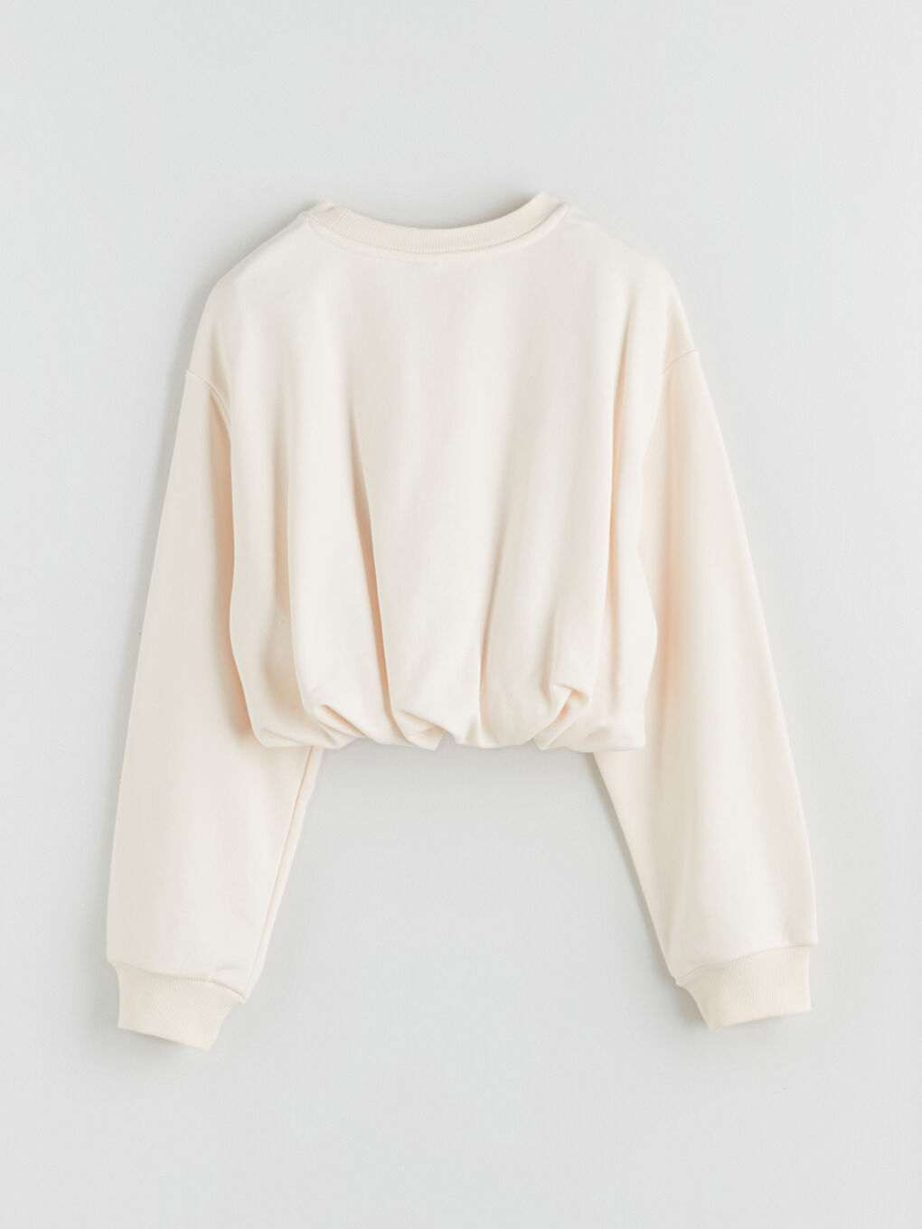LCW Kids Basic Crew Neck Girl Sweatshirt -W5ID56Z4-FES