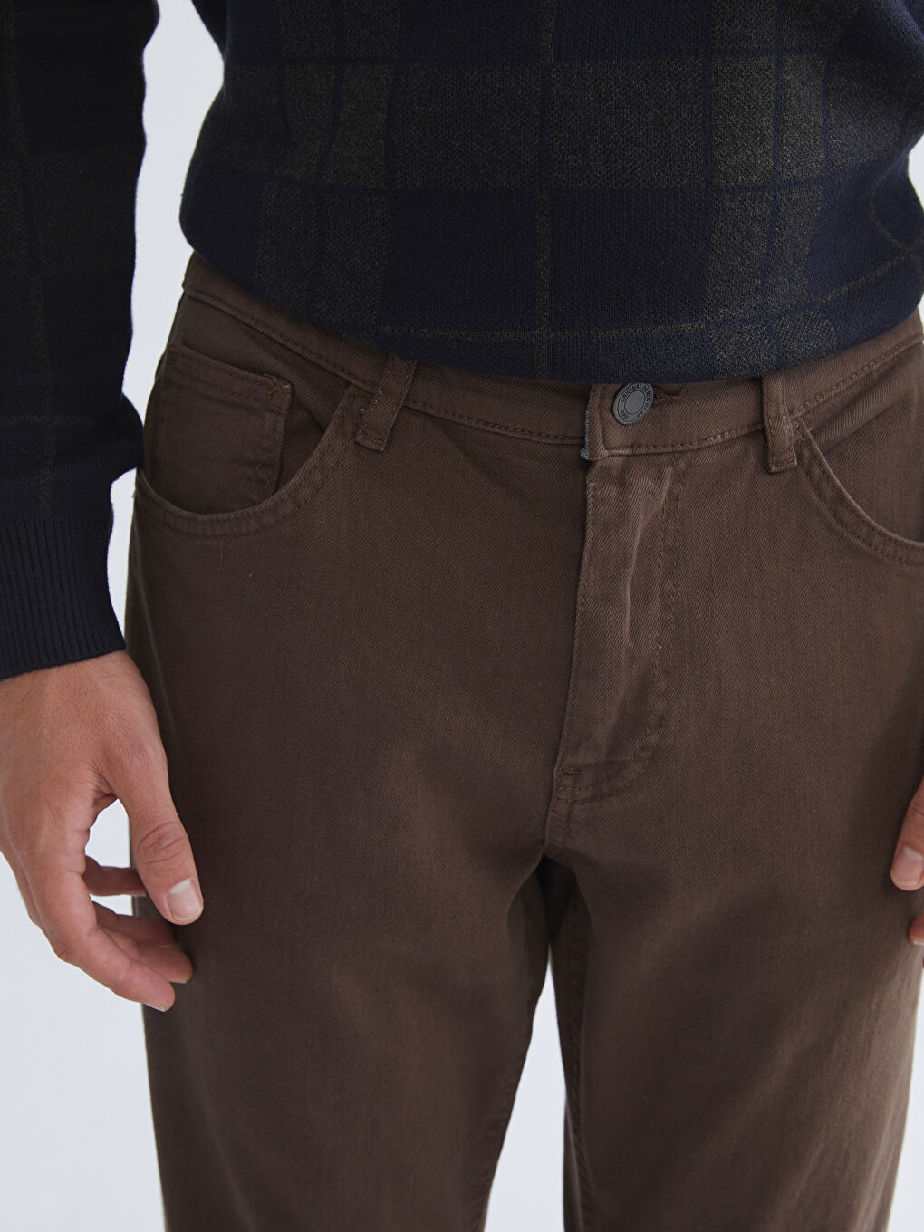 Kahverengi 779 Regular Fit Erkek Jean Pantolon-2