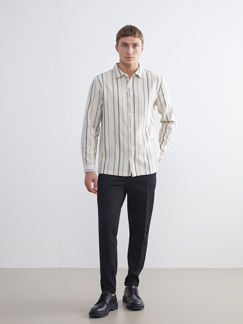 Regular Fit Striped Men's Shirt-1