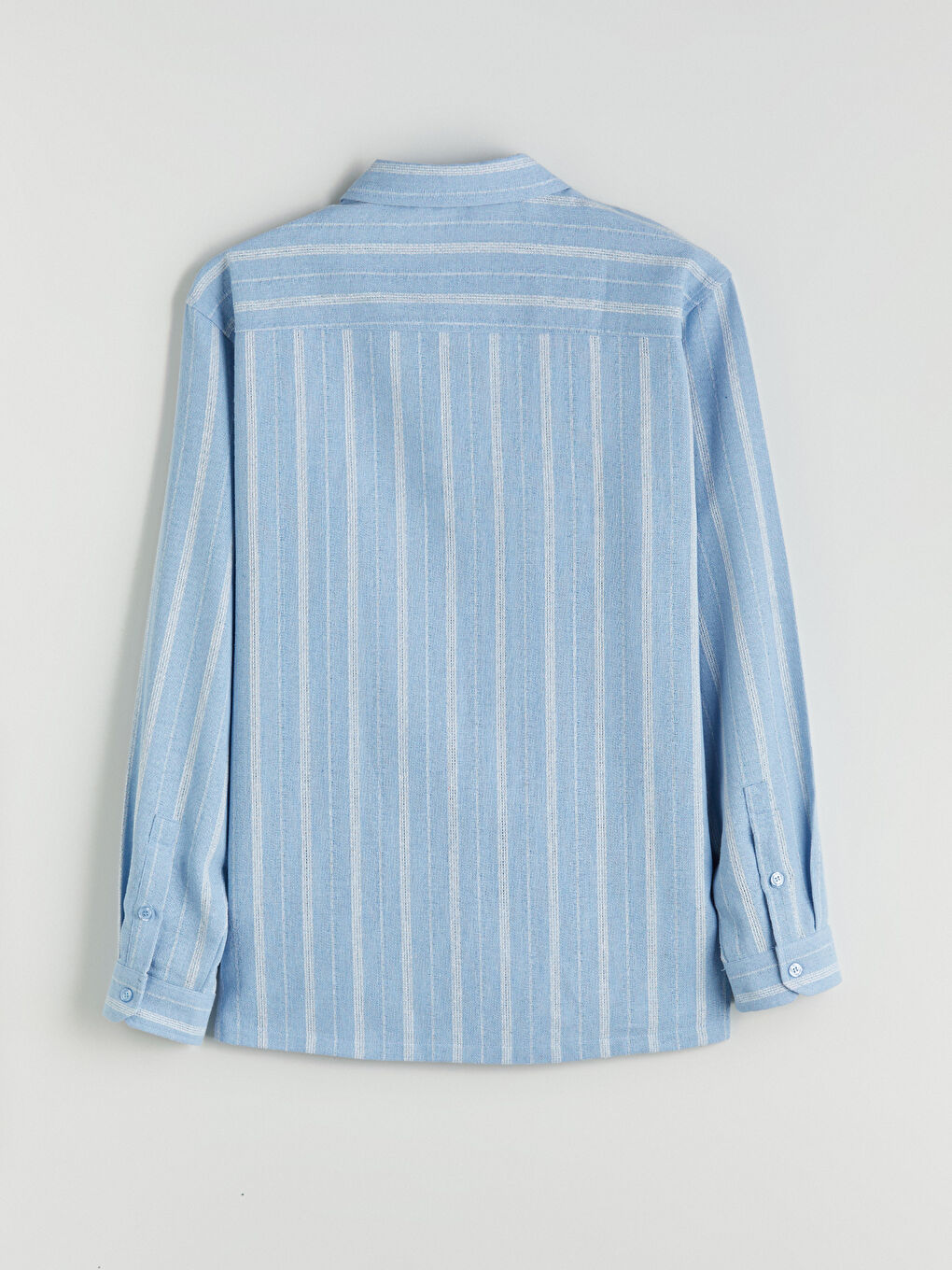 რეგულარული მორგება ზოლიანი მამაკაცის პერანგი-5