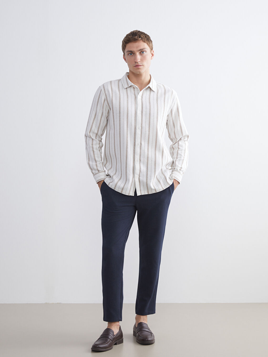 Regular Fit Striped Men's Shirt-1