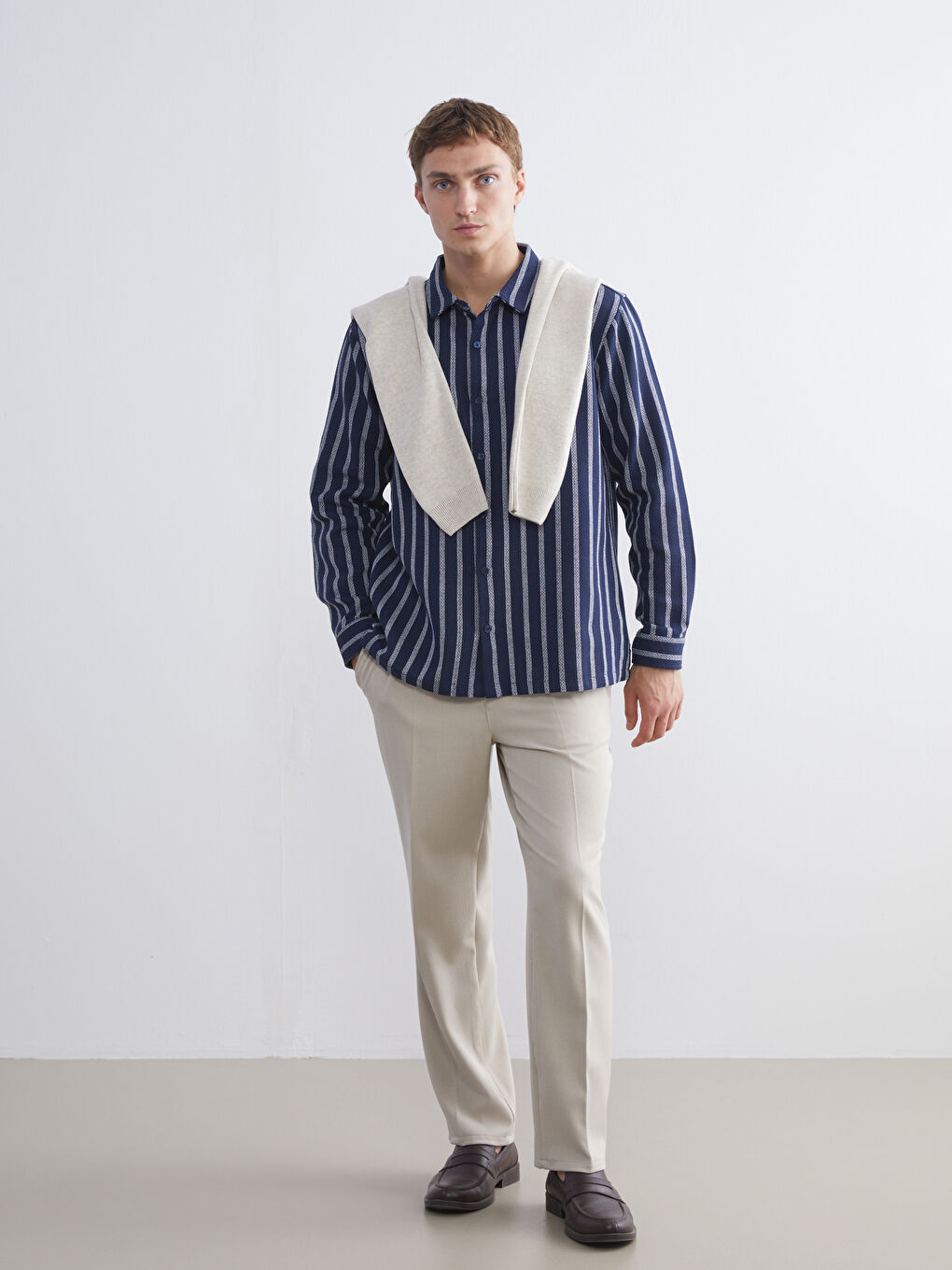 Regular Fit Striped Men's Shirt-1