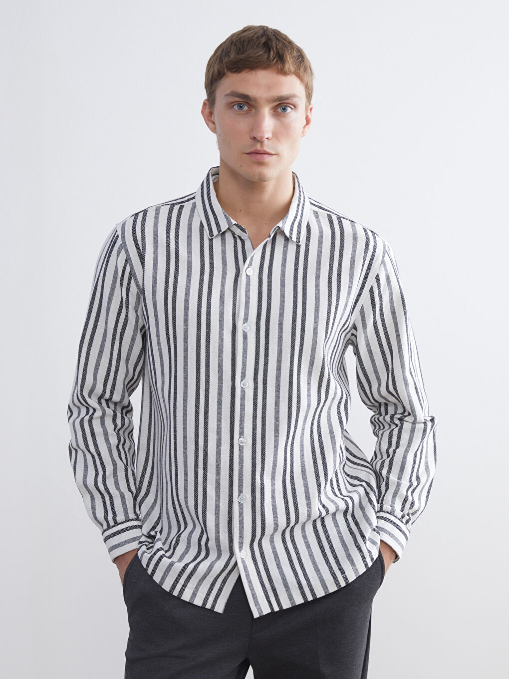 Regular Fit Striped Men's Shirt