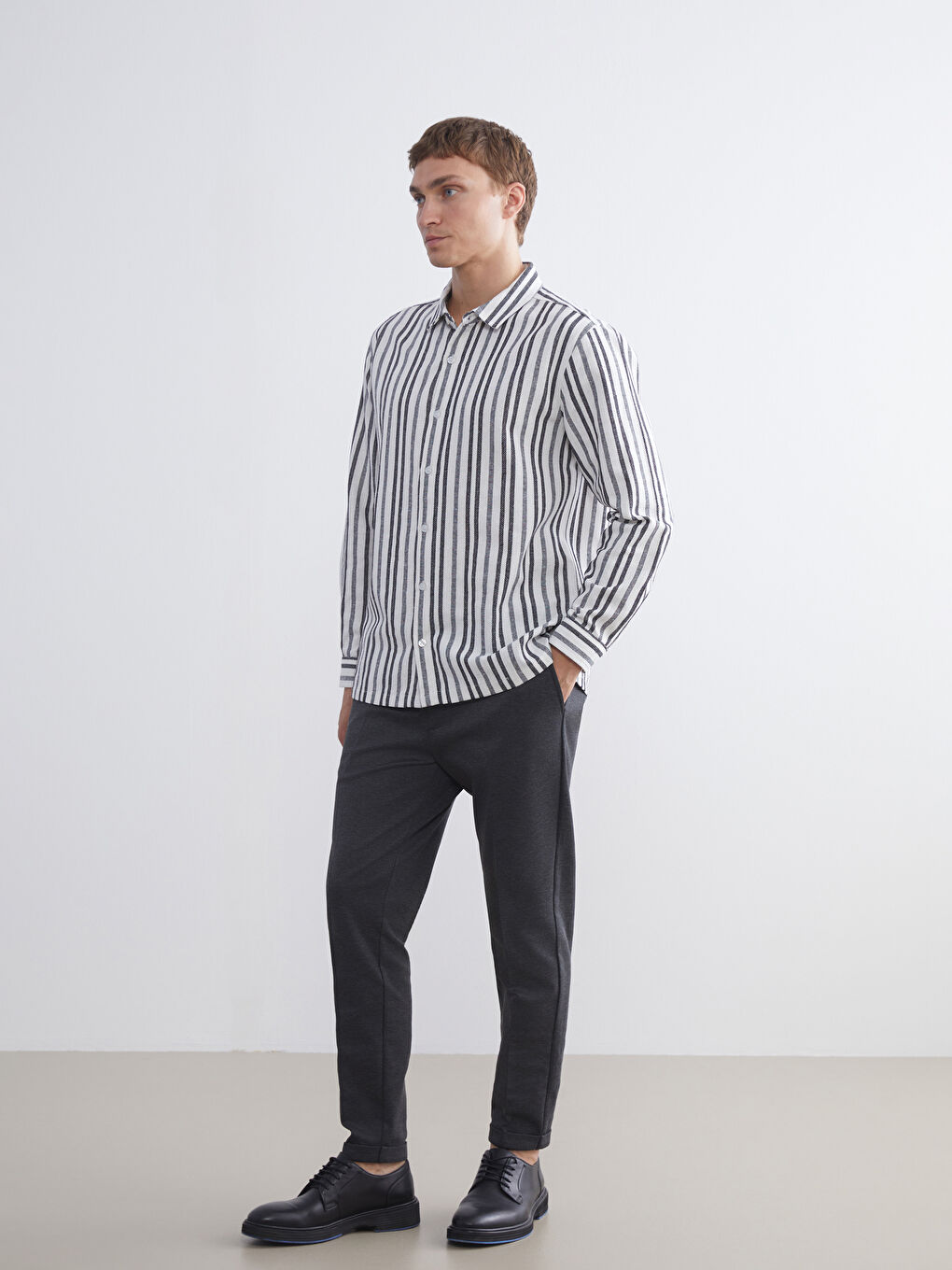 Regular Fit Striped Men's Shirt-1