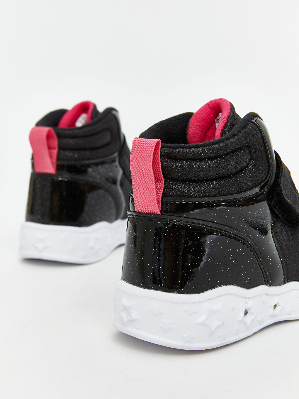 Siyah Cırt Cırtlı Tabanı Işıklı Kız Bebek Bot-5