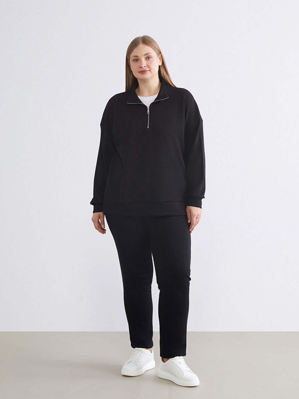 Funnel Neck Women's Sweatshirt-7