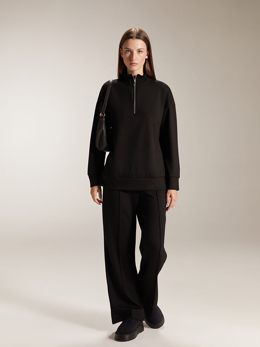 Funnel Neck Women's Sweatshirt-3