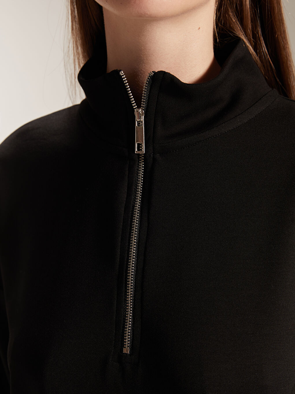 Funnel Neck Women's Sweatshirt-4