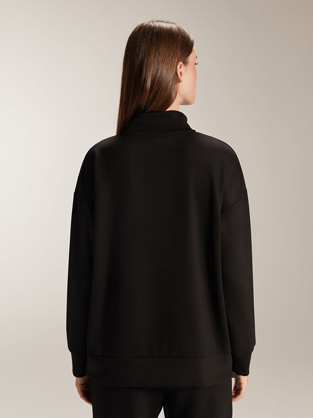 Funnel Neck Women's Sweatshirt-5