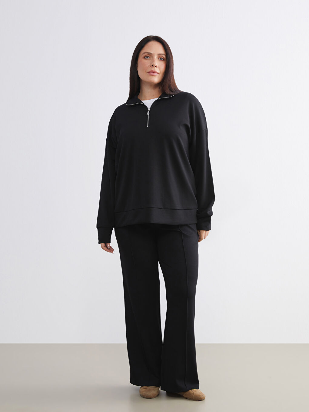 Funnel Neck Women's Sweatshirt-6