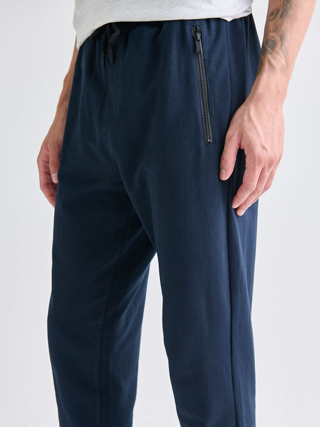 Lacivert Standart Kalıp Erkek Jogger Eşofman Altı-2