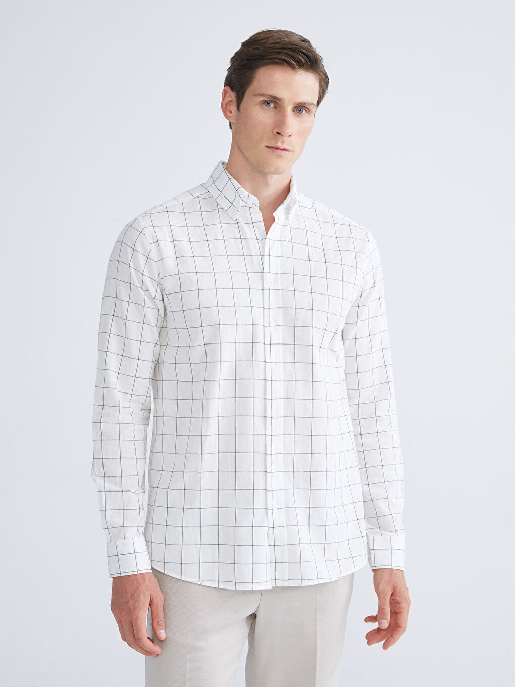 SOUTHBLUE Regular Fit Long Sleeve Plaid Men's Shirt -W5ID94Z8-LLX