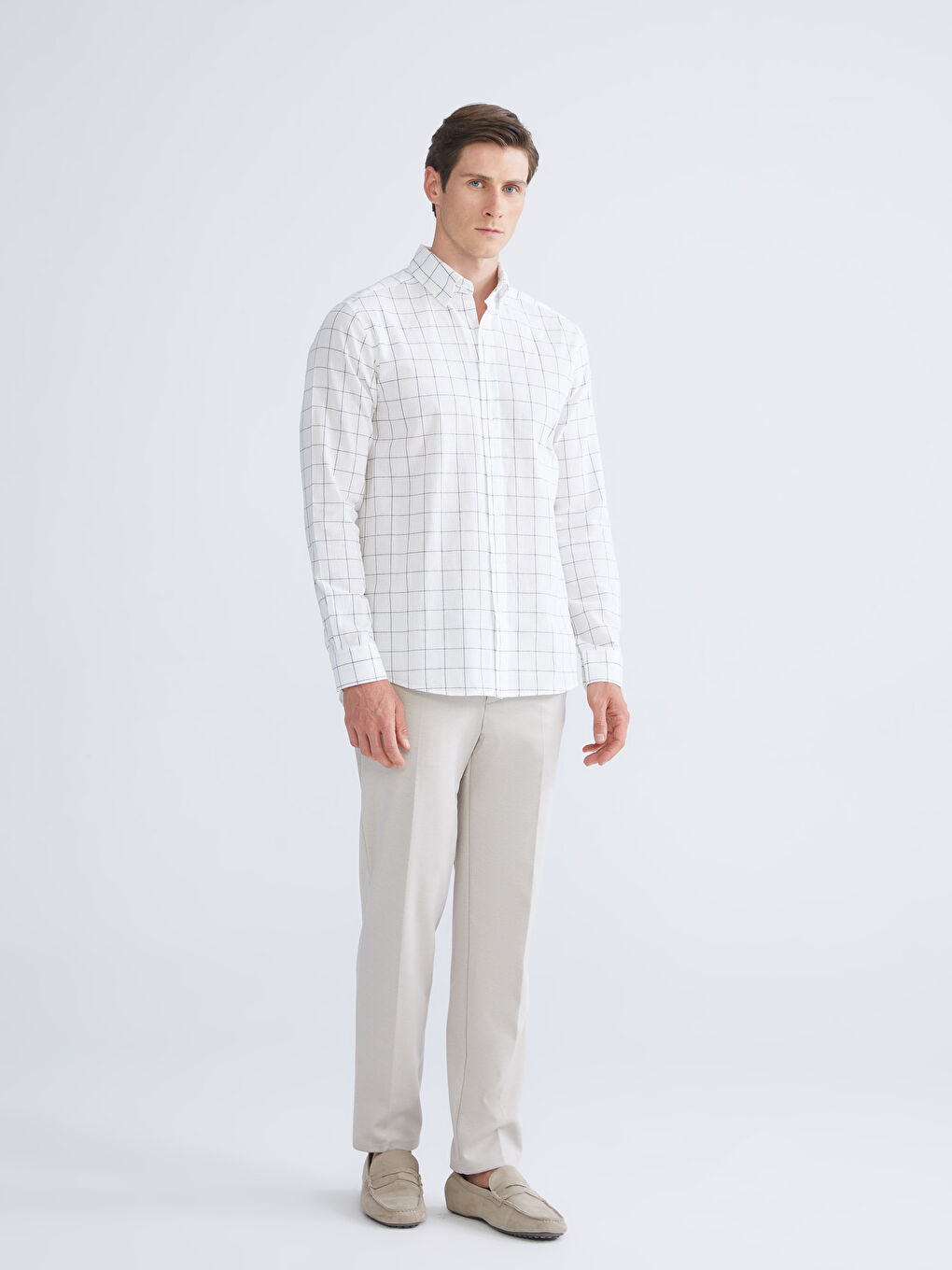 SOUTHBLUE Regular Fit Long Sleeve Plaid Men's Shirt -W5ID94Z8-LLX