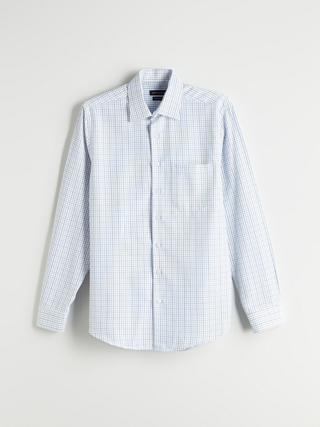 LCWAIKIKI Formal Regular Fit Long Sleeve Plaid Gabardine Men's Shirt -W5ID99Z8-LN6