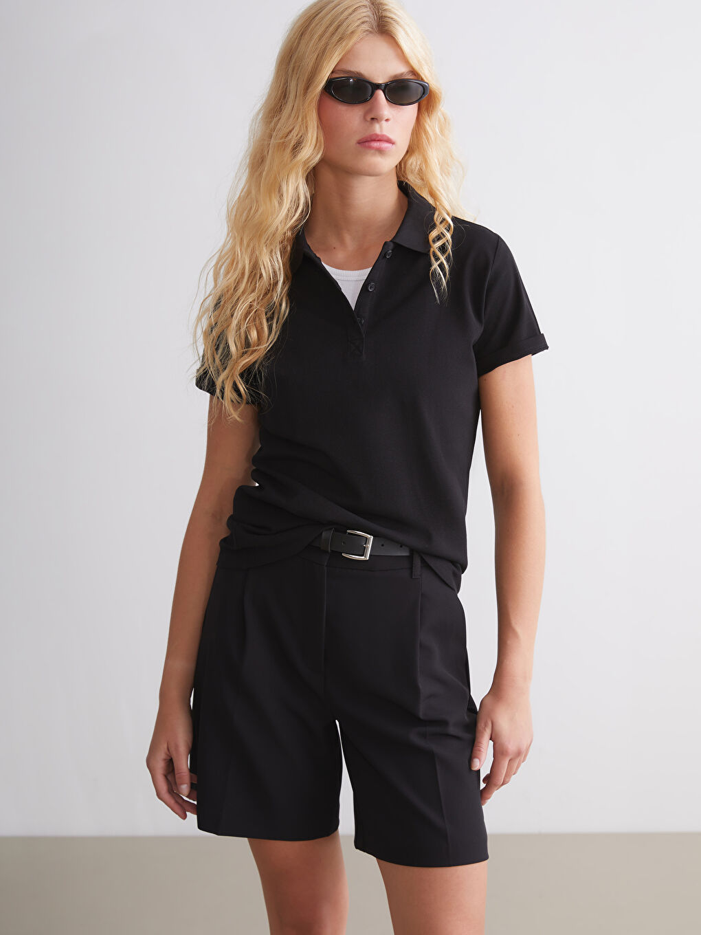 T-shirt pour Femmes en Piqué à Col roulé