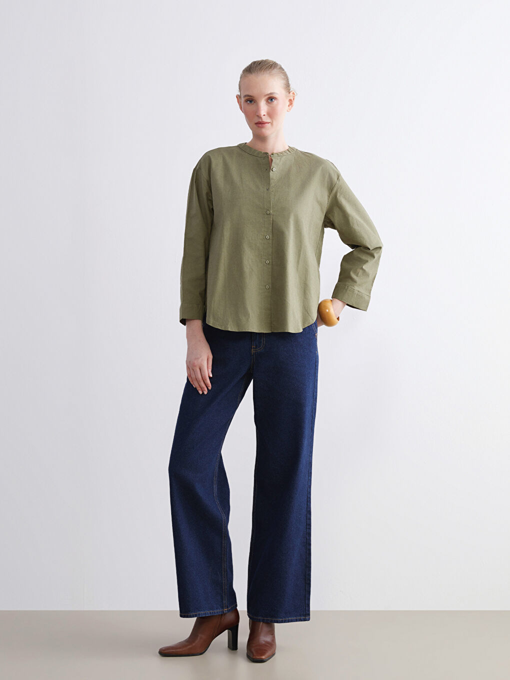 Woman KHAKI Shirt-1