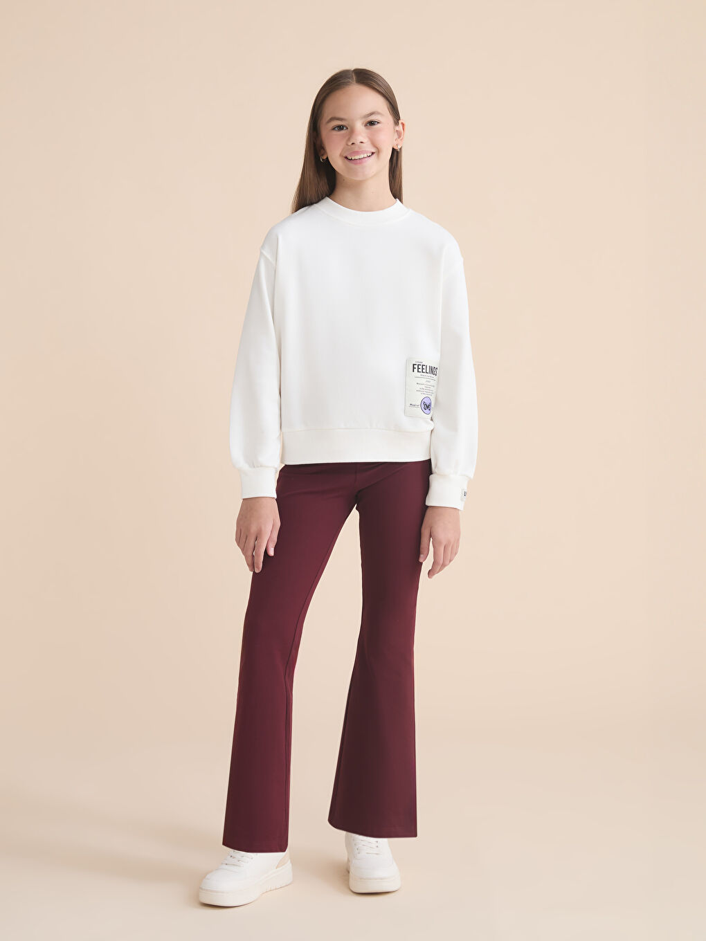 Mavi Bisiklet Yaka Kız Çocuk Sweatshirt 2'li-3