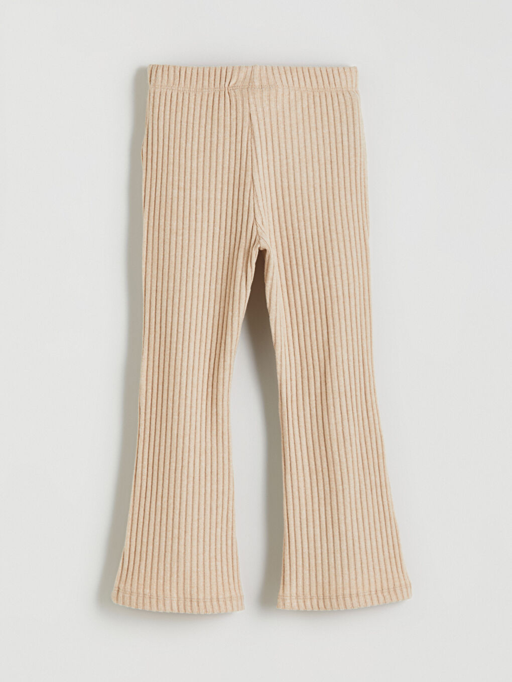 Kahverengi Beli Lastikli İspanyol Paça Kız Çocuk Tayt-2