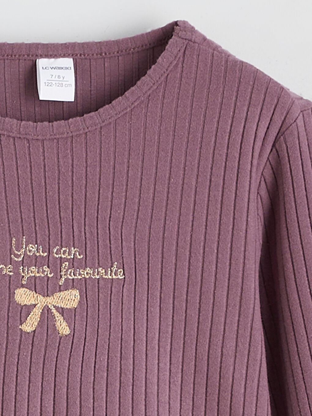 Crew Neck Girls' T-Shirt and Tights-2