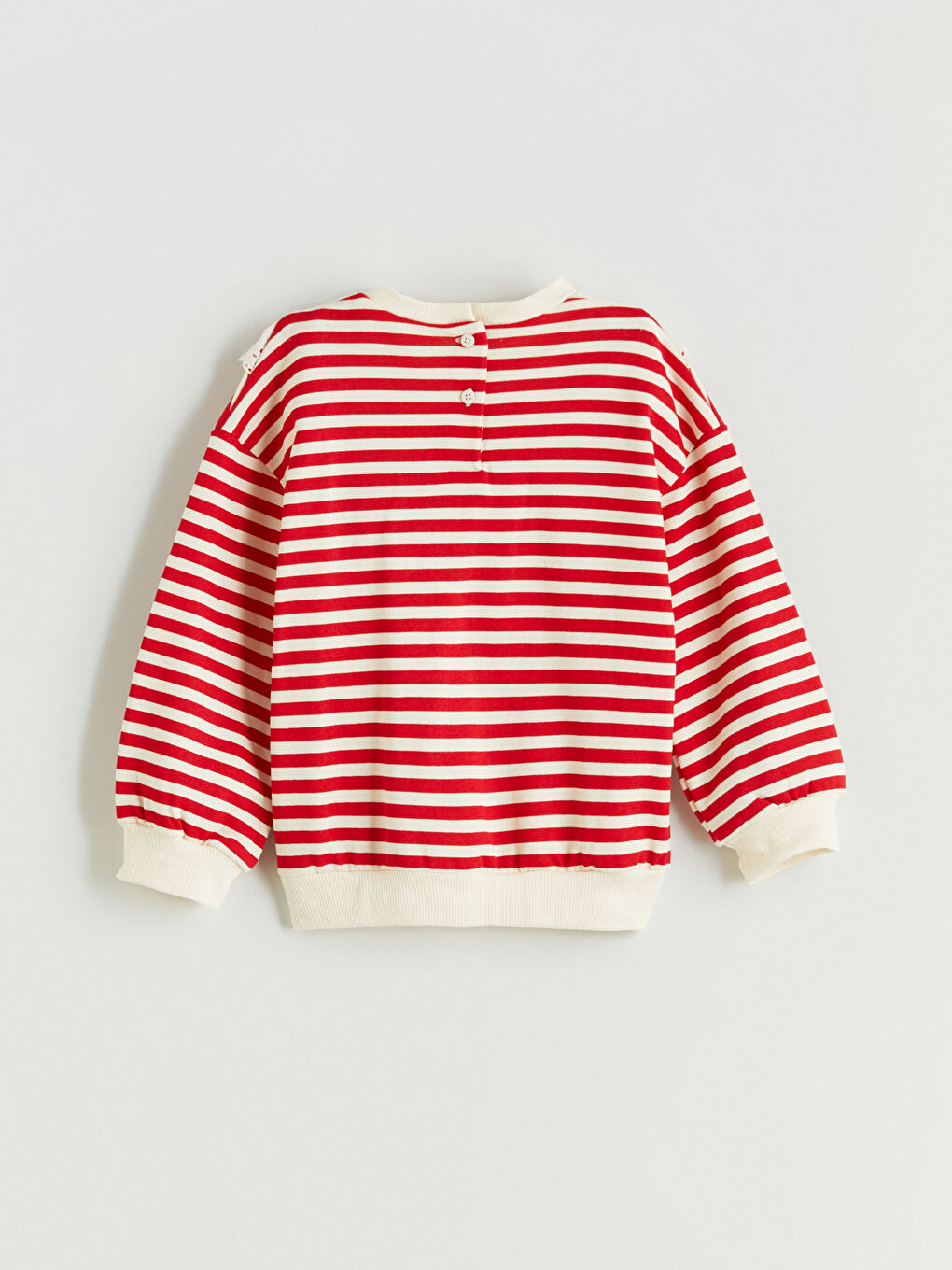 Kırmızı Bisiklet Yaka Kız Çocuk Sweatshirt-2