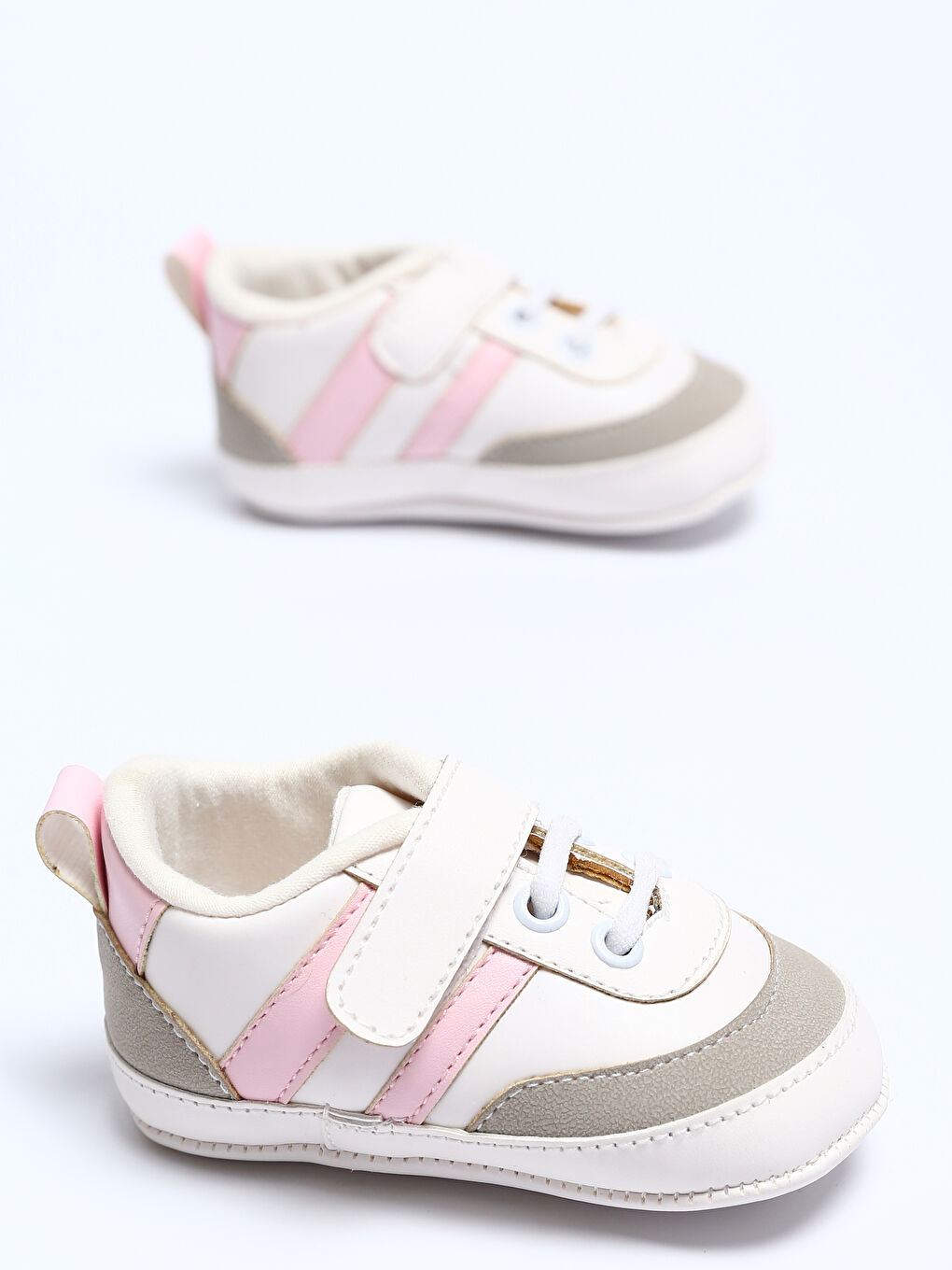 Laces & Hook-and-Loop Baby Girls' Pre-Walking Shoes-2